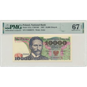 10,000 PLN 1987 - U - PMG 67 EPQ