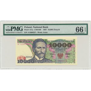 10.000 złotych 1987 - A - PMG 66 EPQ - pierwsza seria