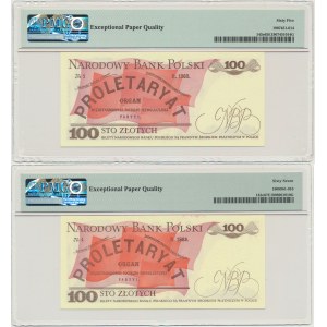 Zestaw, 100 złotych 1986-88 - TB - PMG 65 i PMG 67 EPQ (2 szt.)