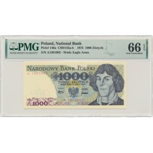 1 000 zlatých 1975 - A - PMG 66 EPQ