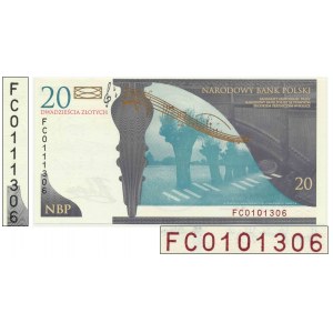 20 PLN 2010 - Fryderyk Chopin - ŠPECIÁLNA CHYBA ČÍSLA -