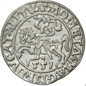 Sigismund II Augustus, halber Pfennig Vilnius 1551 - LI/LITVA
