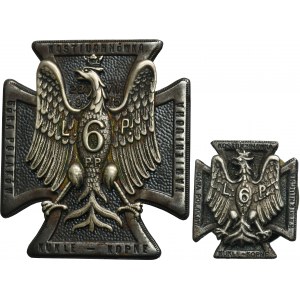 Odznak 6. pešieho pluku poľských légií s miniatúrou