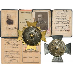 Pamätný odznak 30. streleckého pluku Kaniowského z Varšavy so súborom spomienkových predmetov seržanta Waclawa Pietrzoka - UNIKÁTNA SADA