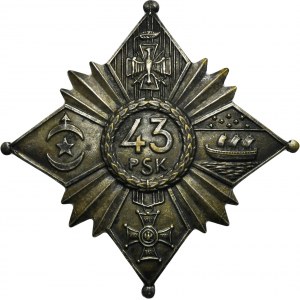 Odznaka pamiątkowa 43 Pułku Strzelców Legionu Bajończyków z Dubna