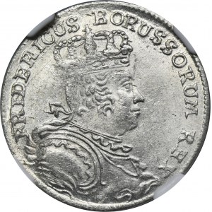 Schlesien, Preußische Herrschaft, Friedrich II, Sechster von Breslau 1757 B - NGC MS62