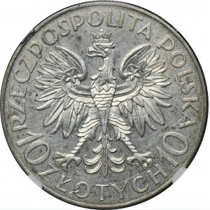 Traugutt, 10 złotych 1933 - NGC MS61