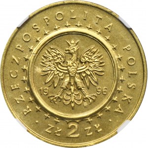 2 złote 1996 Zamek w Lidzbarku Warmińskim - NGC MS65