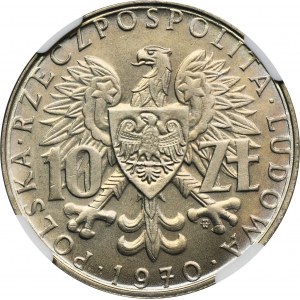 10 złotych 1970 Byliśmy-Jesteśmy-Będziemy - NGC MS67