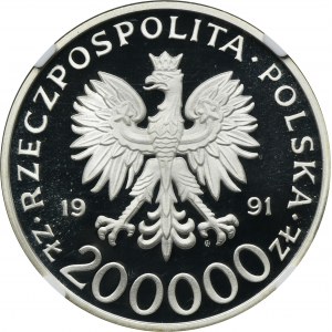 200.000 złotych 1991 Leopold Okulicki - NGC PF69 ULTRA CAMEO