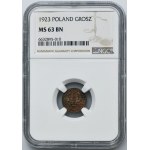 1 grosz 1923 - NGC MS63 BN