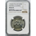 200 złotych 1976 Igrzyska XXI Olimpiady - NGC MS66 PROOF LIKE - jak lustrzanka