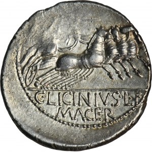 Republika Rzymska, Licinius Macer, Denar