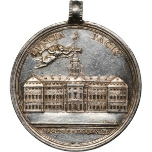 Slezsko, Fridrich II.Veliký, medaile ražená u příležitosti Hubertusburského míru 1763