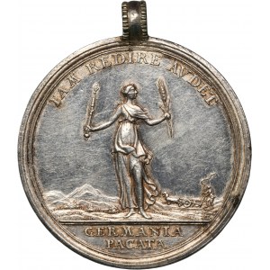 Schlesien, Friedrich II. der Große, Medaille anlässlich des Friedens von Hubertusburg 1763