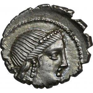 Rímska republika, C. Naevius Balbus, Denar serratus