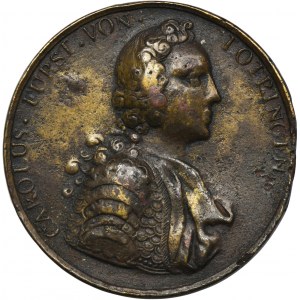 France, Duchy of Lorraine, Charles of Lorraine, Medal commemorating the crossing of the Rhine and the invasion of Alsace 1744