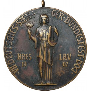 Silesia, Medal on the occasion of the 7th Ensemble Meeting of the German Singing Association Breslau 1907