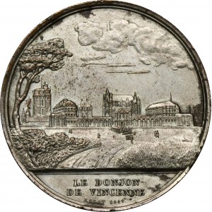 Francie, medaile za dobytí Bastily a pevnosti Vincennes 1844