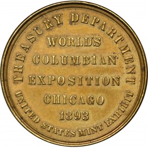 USA, Medaille anlässlich der Kolumbianischen Weltausstellung 1892-1893