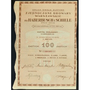 Vereinigte Warschauer Brauereien p.f. Haberbusch und Schiele, £100, Ausgabe 2