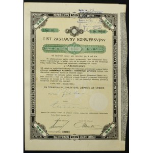 Lands Credit Society in Lwów, 4% Umwandlungspfandbrief, 500 Zloty