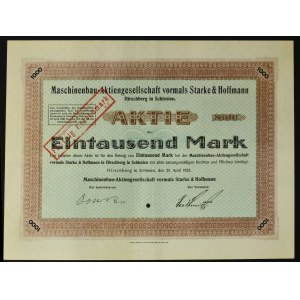 Jelenia Góra, Maschinenbau AG vormals Starke &amp; Hoffmann, 1,000 marks 1923