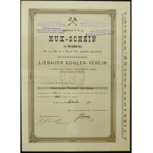 KUX-SCHEIN Liebauer Kohlen Verein, Grube Lubawka, 1 Kuks 1875