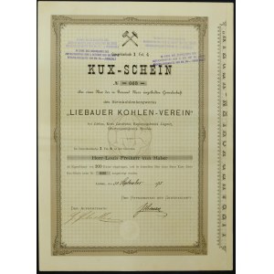 KUX-SCHEIN Liebauer Kohlen Verein, Kopalnia Lubawka, 1 kuks 1875