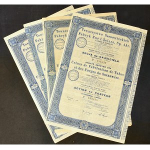 Towarzystwo Sosnowieckich Fabryk Rur i Żelaz S.A., set of shares (4 pieces).