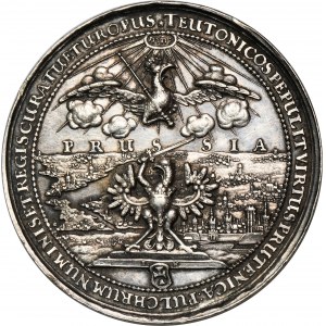 Johannes II. Kasimir, Medaille zum 200. Jahrestag des Anschlusses von Preußen an Polen 1654 - RARE