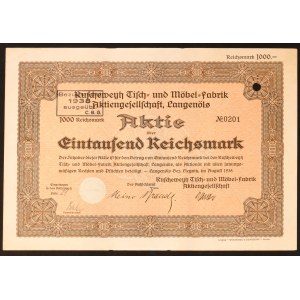 Ruscheweyh Tisch- und Möbel-Fabrik Aktiengesellschaft, 1 000 mariek 1935
