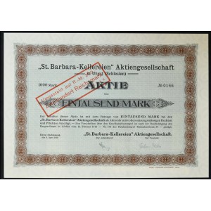 St. Barbara-Kellereien AG, 1,000 marks 1919