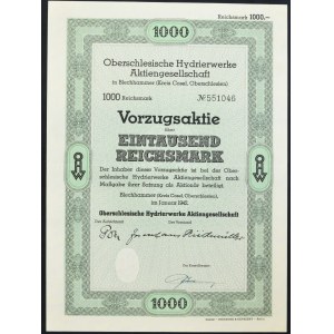 Oberschlesische Hydrierwerke Aktiengesellschaft, 1 000 mariek 1942