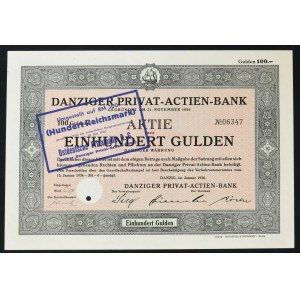 Danzig, Danziger Privat-Actien-Bank, 100 guldenov, 1934