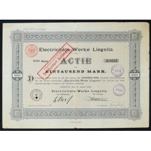 Legnica, Electricitäts-Werke, 1.000 Mark 1898