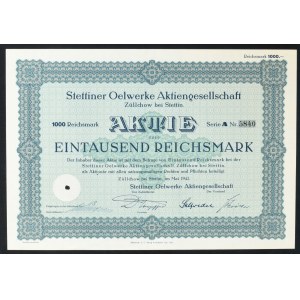 Štetín, Stettiner Oelwerke AG, 1 000 mariek 1942
