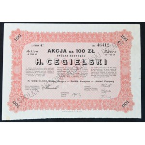 H. Cegielski S.A., 100 zł 1929