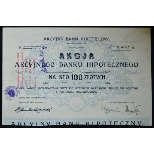 Akciová hypotekárna banka, 100 PLN, 1926