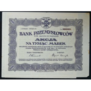 Bank Przemysłowców S.A., 1.000 mkp, Emisja I