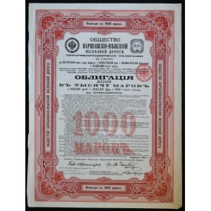 Warsaw-Vienna Iron Road Society, 4% bond 1,000 marks 1901, series XI