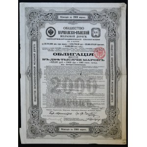 Warschau-Wiener Eisenstraßengesellschaft, 4% Anleihe 2.000 Mark 1901, Serie XI