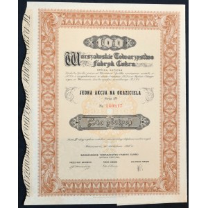 Warszawskie Towarzystwo Fabryk Cukru S.A., 100 zlotých 1927