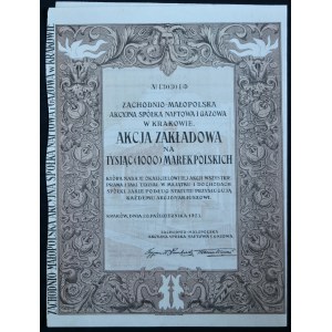 Zachodnio-Malopolska Akcyjna Spółka Naftowa i Gazowa, 1.000 mkp 1923