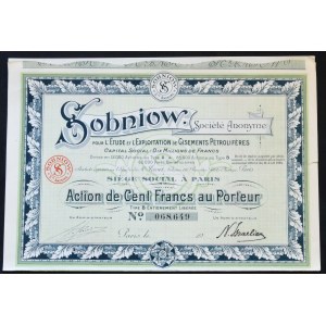 Sobniov, akcia 100 frankov, typ B
