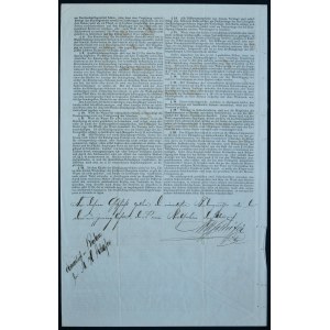 Wrocław, dokument dotyczący dostawy żyta, 1869