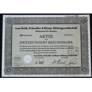 vom Rath, Schoeller &amp; Skene AG, 200 marks 1934