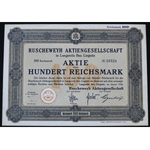 Ruscheweyh Aktiengesellschaft, 100 marks 1928