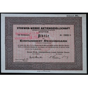 Štetín, Stoewer Werke AG, 100 mariek 1932