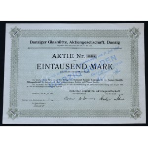 Gdańsk, Danziger Glashütte AG, 1.000 marek, 1922